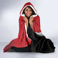 Custom British Lions New Zealand Hooded Blanket Half Black Fern LT9 - Polynesian Pride