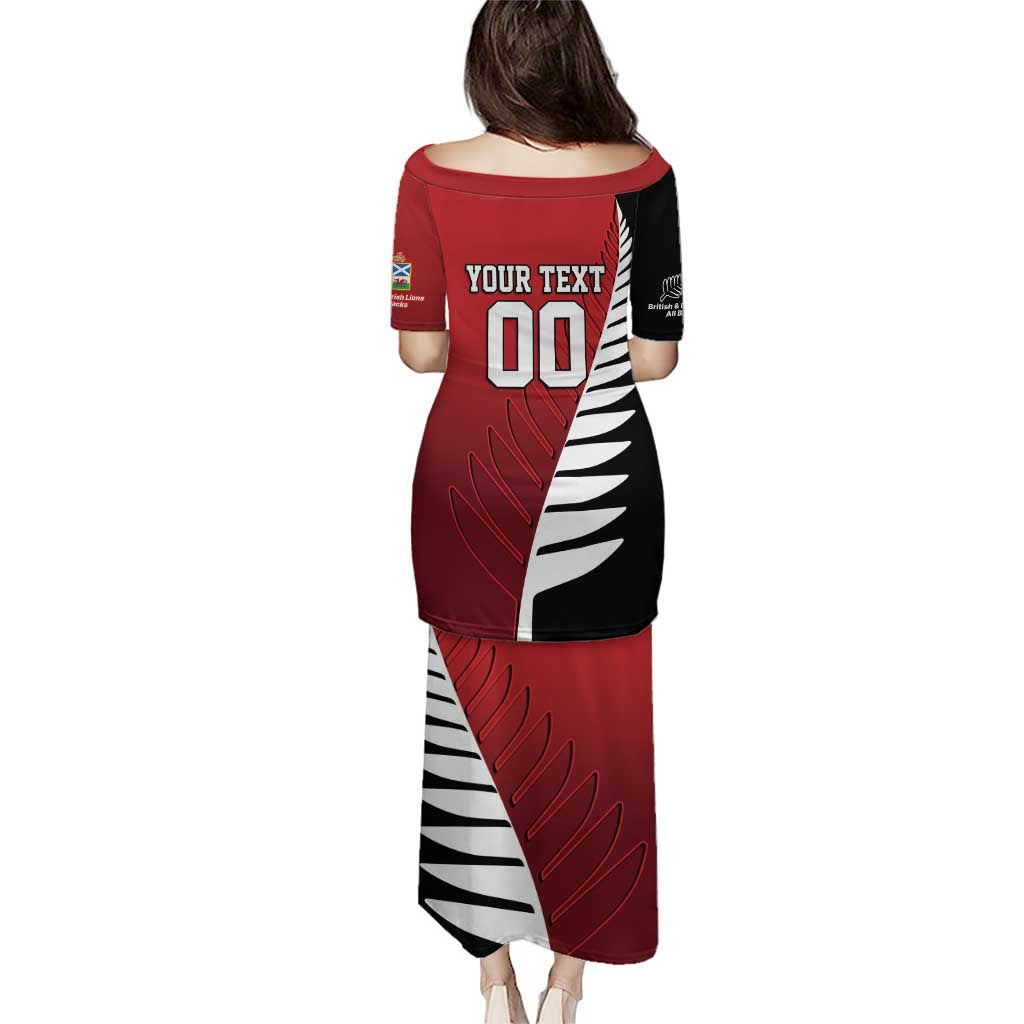 Custom British Lions New Zealand Puletasi Half Black Fern