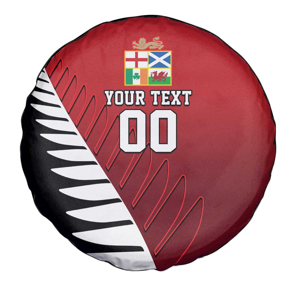 Custom British Lions New Zealand Spare Tire Cover Half Black Fern