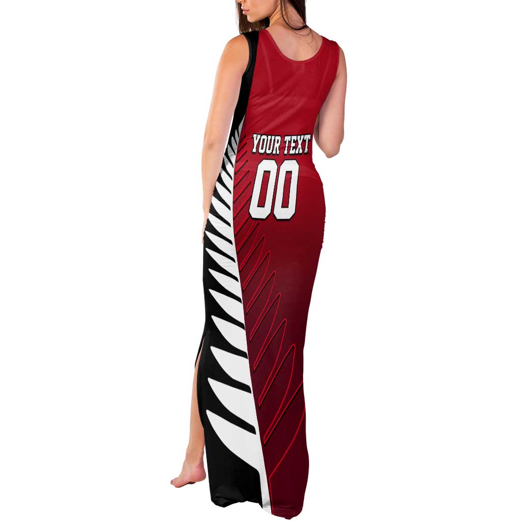 Custom British Lions New Zealand Tank Maxi Dress Half Black Fern