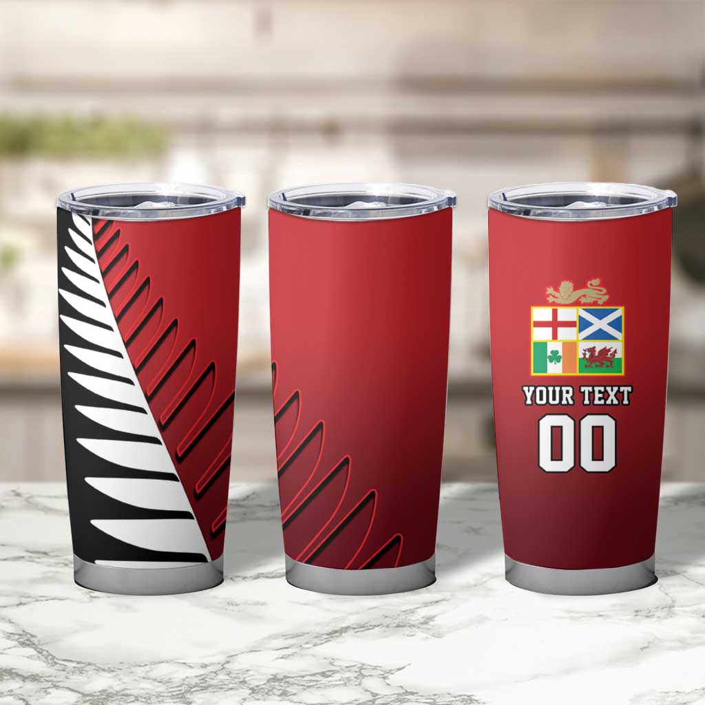 Custom British Lions New Zealand Tumbler Cup Half Black Fern