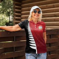 Custom British Lions New Zealand Women Polo Shirt Half Black Fern