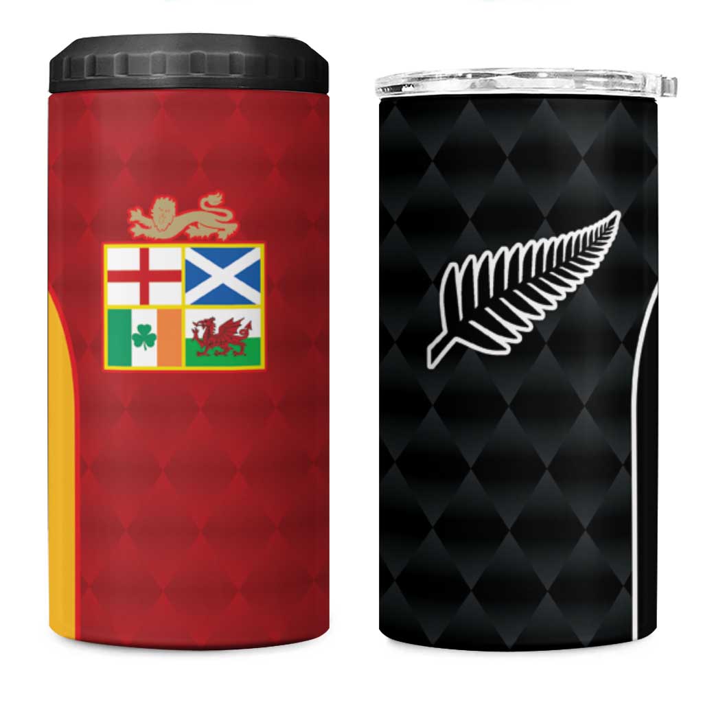 Custom British Lions New Zealand 4 in 1 Can Cooler Tumbler Sporty Style