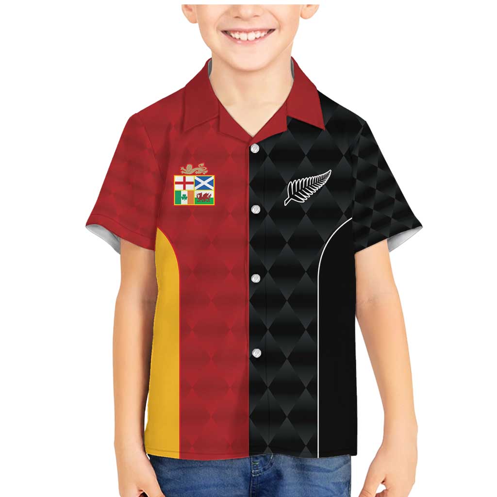 Custom British Lions New Zealand Family Matching Mermaid Dress and Hawaiian Shirt Sporty Style