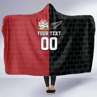 Custom British Lions New Zealand Hooded Blanket Sporty Style LT9 One Size Black - Polynesian Pride