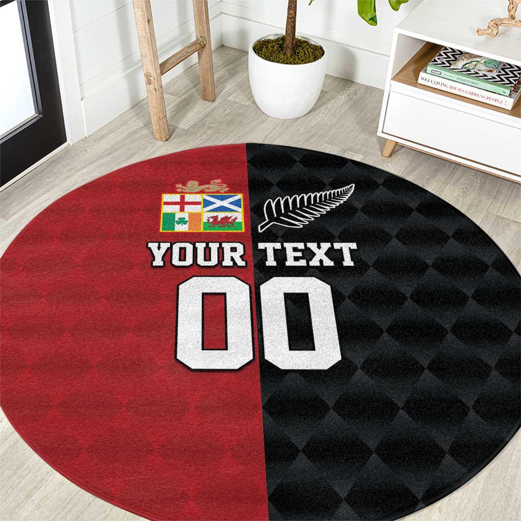Custom British Lions New Zealand Round Carpet Sporty Style