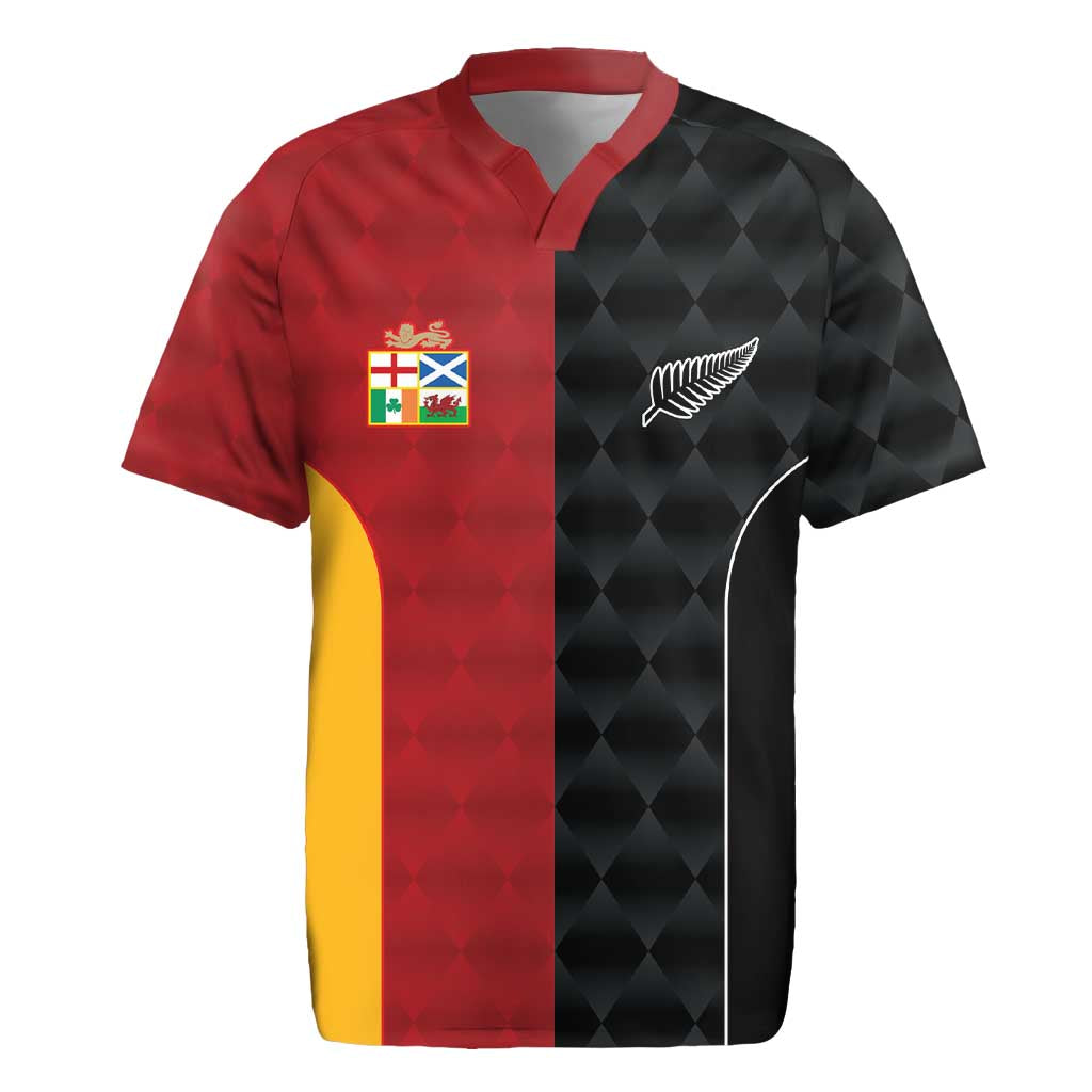 Custom British Lions New Zealand Rugby Jersey Sporty Style LT9 Black - Polynesian Pride