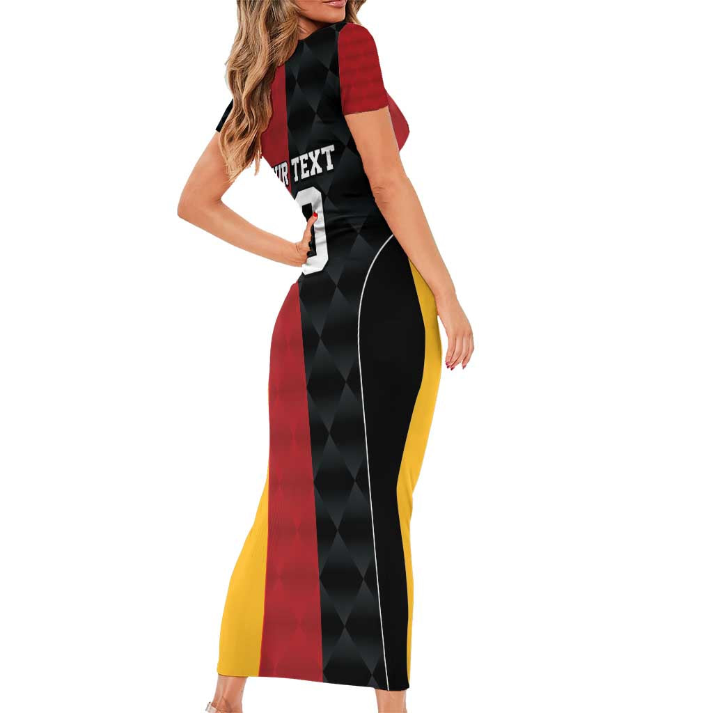 Custom British Lions New Zealand Short Sleeve Bodycon Dress Sporty Style