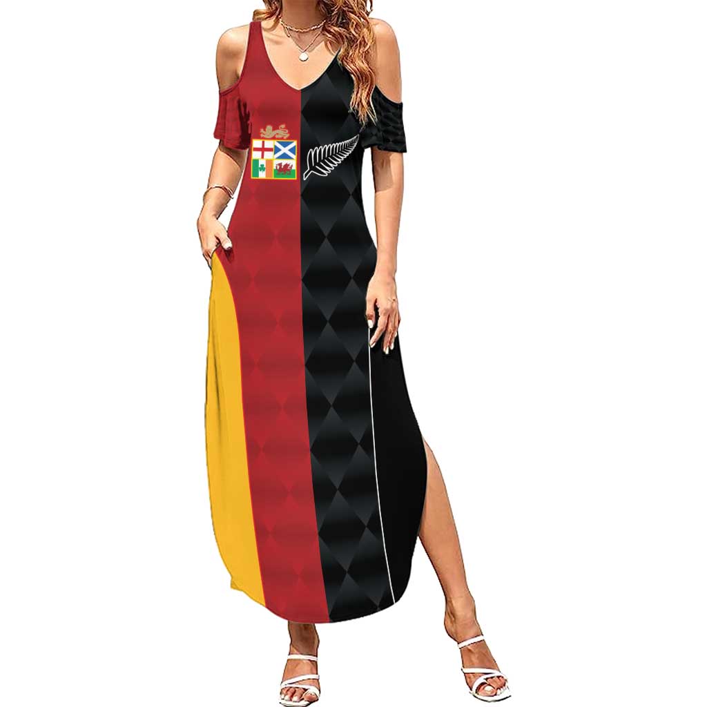 Custom British Lions New Zealand Summer Maxi Dress Sporty Style