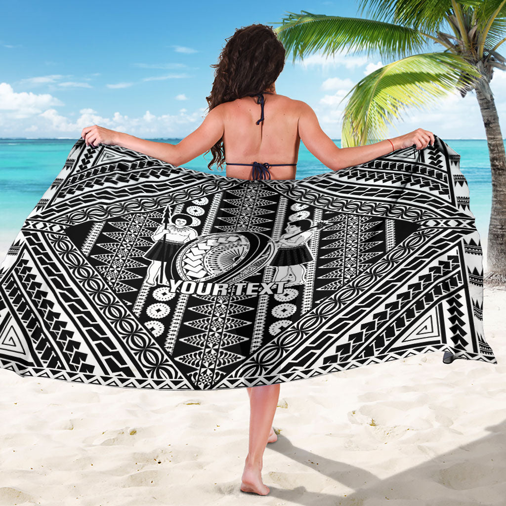 Fiji Custom Rugby National Heritage Sarong Black Traditional Masi Inspired