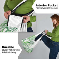 Its Okay Green Ribbon Personalised Grocery Bag Polynesian Depression Awareness