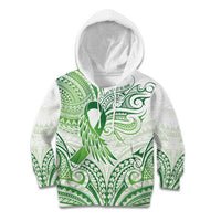 Its Okay Green Ribbon Personalised Kid Hoodie Polynesian Depression Awareness