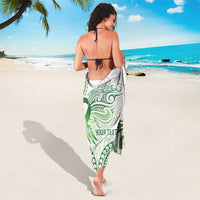 Its Okay Green Ribbon Personalised Sarong Polynesian Depression Awareness