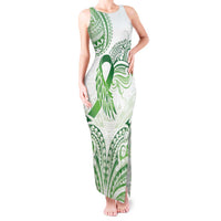 Its Okay Green Ribbon Personalised Tank Maxi Dress Polynesian Depression Awareness