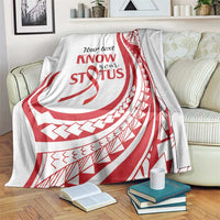 Know Your Status Red Ribbon Personalised Blanket Polynesian AIDS Awareness