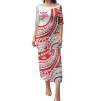 Know Your Status Red Ribbon Personalised Puletasi Polynesian AIDS Awareness