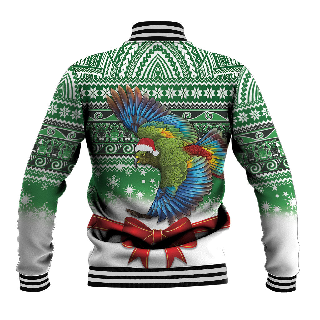 New Zealand Kea Bird Christmas Baseball Jacket Maori Inspired Knitted Patterns LT9 - Polynesian Pride