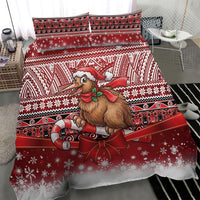 New Zealand Kiwi Bird Christmas Bedding Set Maori Inspired Knitted Patterns LT9 - Polynesian Pride