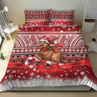 New Zealand Kiwi Bird Christmas Bedding Set Maori Inspired Knitted Patterns LT9 - Polynesian Pride