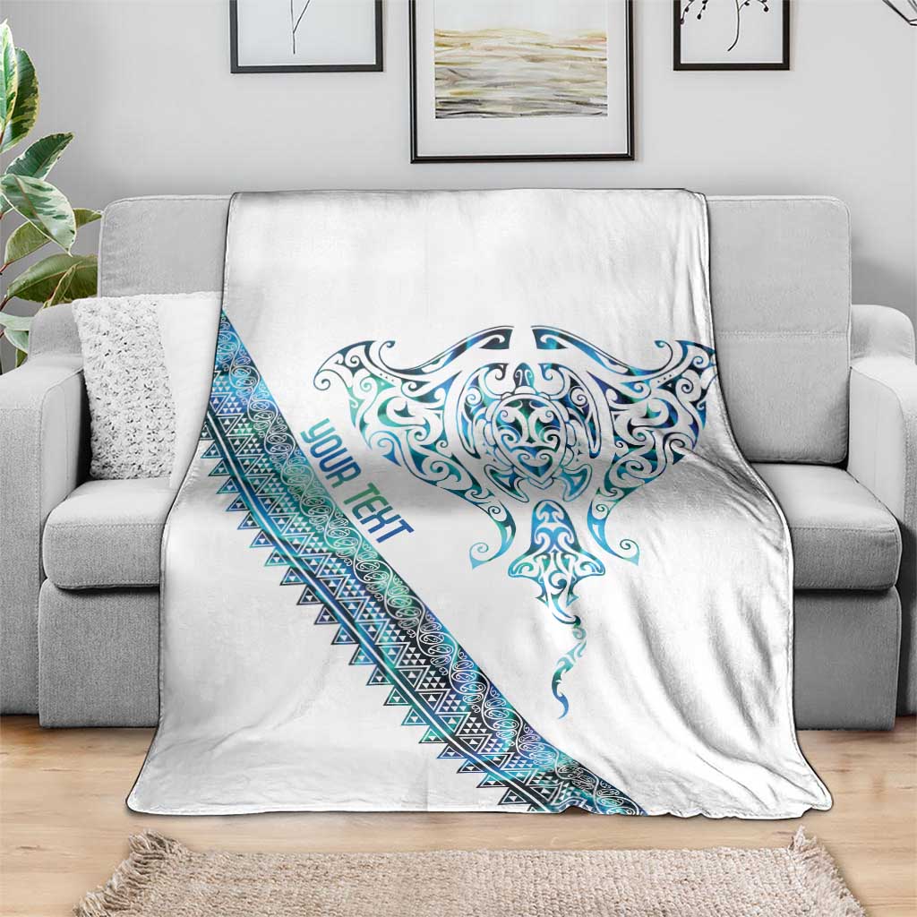 Kahui Whetu Paua shell Kowhaiwhai Taniko Personalised Blanket Manta Ray Shark-Turtle Maori Tribal Style LT9 - Polynesian Pride