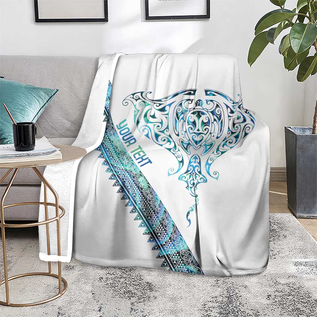 Kahui Whetu Paua shell Kowhaiwhai Taniko Personalised Blanket Manta Ray Shark-Turtle Maori Tribal Style LT9 - Polynesian Pride