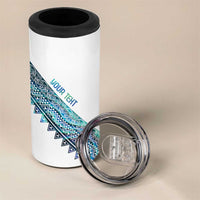 Kahui Whetu Paua shell Kowhaiwhai Taniko Personalised 4 in 1 Can Cooler Tumbler Manta Ray Shark-Turtle Maori Tribal Style