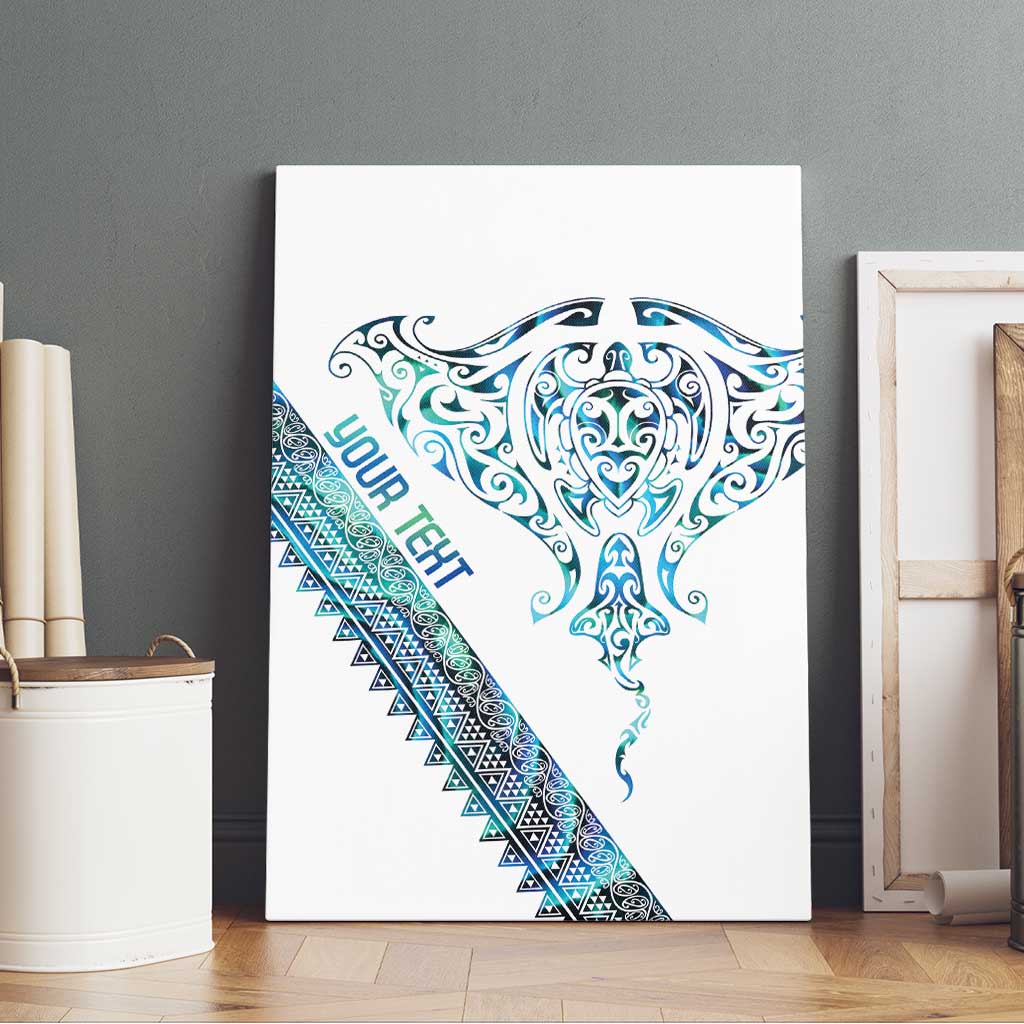 Kahui Whetu Paua shell Kowhaiwhai Taniko Personalised Canvas Wall Art Manta Ray Shark-Turtle Maori Tribal Style