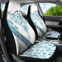 Kahui Whetu Paua shell Kowhaiwhai Taniko Personalised Car Seat Cover Manta Ray Shark-Turtle Maori Tribal Style