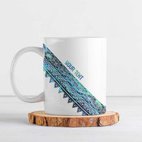 Kahui Whetu Paua shell Kowhaiwhai Taniko Personalised Ceramic Mug Manta Ray Shark-Turtle Maori Tribal Style LT9 Blue - Polynesian Pride
