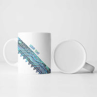 Kahui Whetu Paua shell Kowhaiwhai Taniko Personalised Ceramic Mug Manta Ray Shark-Turtle Maori Tribal Style LT9 - Polynesian Pride