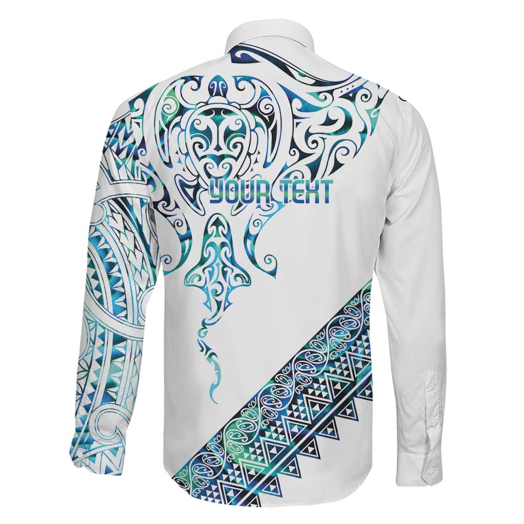Kahui Whetu Paua shell Kowhaiwhai Taniko Personalised Family Matching Mermaid Dress and Hawaiian Shirt Manta Ray Shark-Turtle Maori Tribal Style