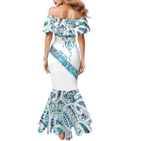 Kahui Whetu Paua shell Kowhaiwhai Taniko Personalised Family Matching Mermaid Dress and Hawaiian Shirt Manta Ray Shark-Turtle Maori Tribal Style