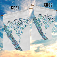 Kahui Whetu Paua shell Kowhaiwhai Taniko Personalised Garden Flag Manta Ray Shark-Turtle Maori Tribal Style