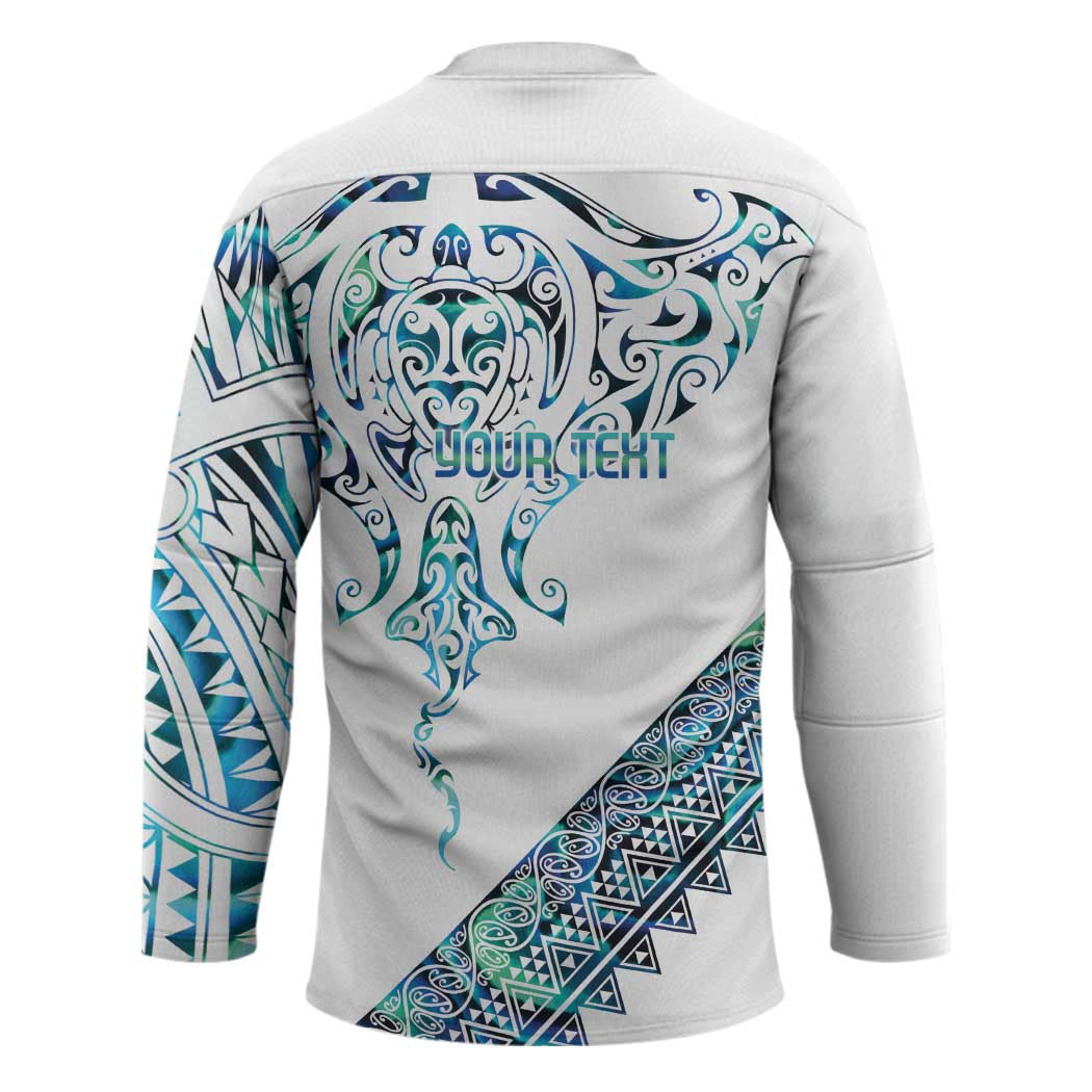 Kahui Whetu Paua shell Kowhaiwhai Taniko Personalised Hockey Jersey Manta Ray Shark-Turtle Maori Tribal Style