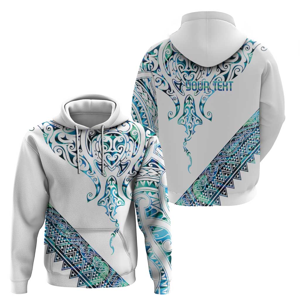 Kahui Whetu Paua shell Kowhaiwhai Taniko Personalised Hoodie Manta Ray Shark-Turtle Maori Tribal Style