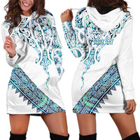 Kahui Whetu Paua shell Kowhaiwhai Taniko Personalised Hoodie Dress Manta Ray Shark-Turtle Maori Tribal Style