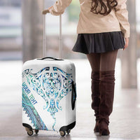 Kahui Whetu Paua shell Kowhaiwhai Taniko Personalised Luggage Cover Manta Ray Shark-Turtle Maori Tribal Style