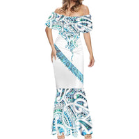 Kahui Whetu Paua shell Kowhaiwhai Taniko Personalised Mermaid Dress Manta Ray Shark-Turtle Maori Tribal Style