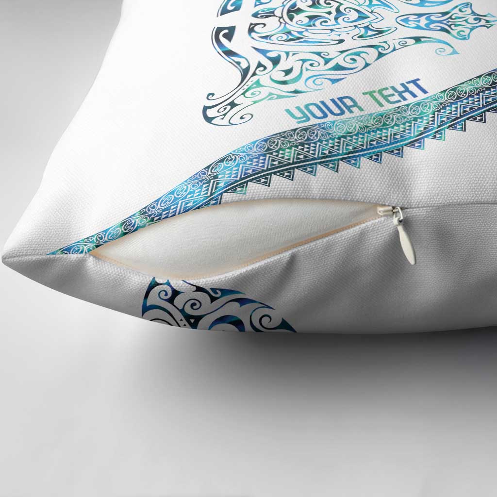 Kahui Whetu Paua shell Kowhaiwhai Taniko Personalised Pillow Cover Manta Ray Shark-Turtle Maori Tribal Style