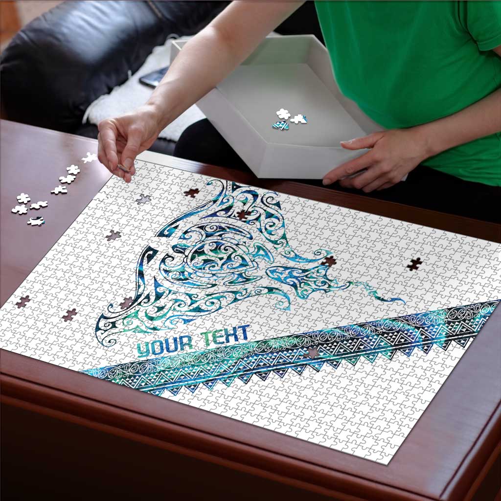 Kahui Whetu Paua shell Kowhaiwhai Taniko Personalised Puzzle Manta Ray Shark-Turtle Maori Tribal Style