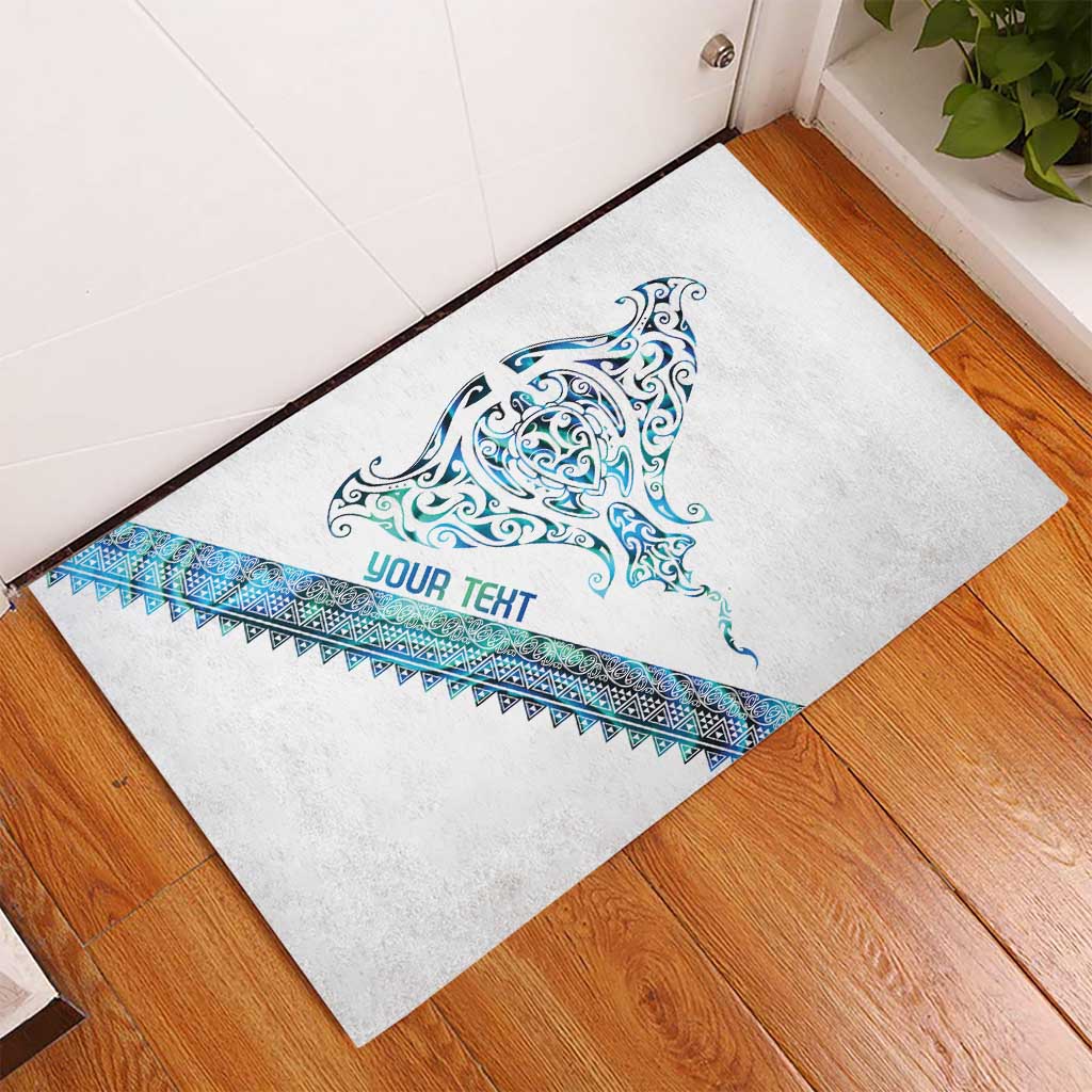Kahui Whetu Paua shell Kowhaiwhai Taniko Personalised Rubber Doormat Manta Ray Shark-Turtle Maori Tribal Style