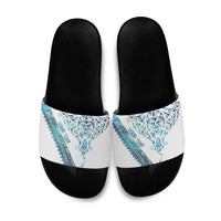 Kahui Whetu Paua shell Kowhaiwhai Taniko Personalised Slide Sandals Manta Ray Shark-Turtle Maori Tribal Style