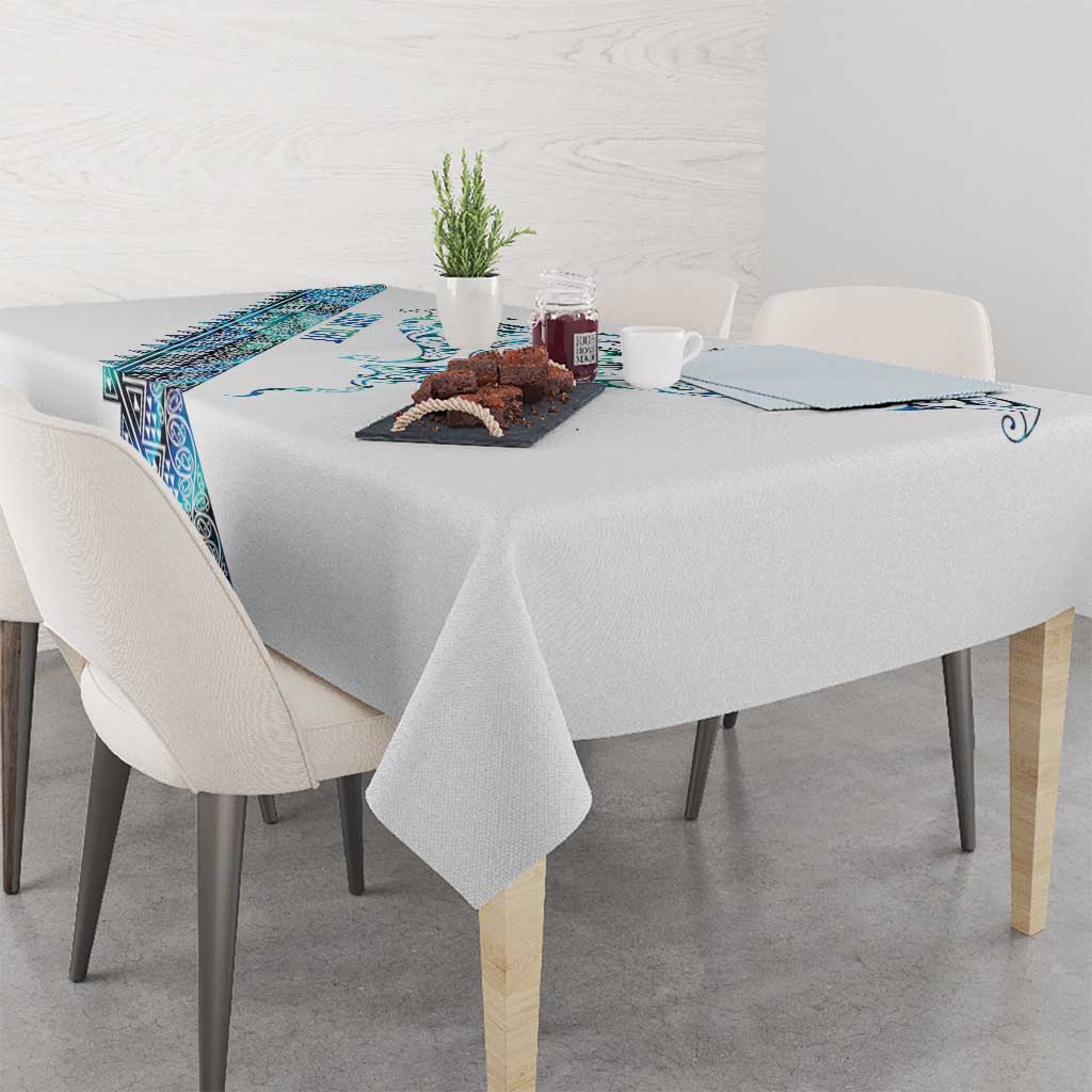 Kahui Whetu Paua shell Kowhaiwhai Taniko Personalised Tablecloth Manta Ray Shark-Turtle Maori Tribal Style