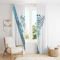 Kahui Whetu Paua shell Kowhaiwhai Taniko Personalised Window Curtain Manta Ray Shark-Turtle Maori Tribal Style