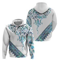Kahui Whetu Paua shell Kowhaiwhai Taniko Personalised Zip Hoodie Manta Ray Shark-Turtle Maori Tribal Style