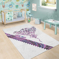 Mawhero Paua shell Kowhaiwhai Taniko Personalised Area Rug Manta Ray Shark-Turtle Maori Tribal Style