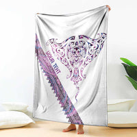 Mawhero Paua shell Kowhaiwhai Taniko Personalised Blanket Manta Ray Shark-Turtle Maori Tribal Style LT9 - Polynesian Pride
