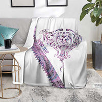 Mawhero Paua shell Kowhaiwhai Taniko Personalised Blanket Manta Ray Shark-Turtle Maori Tribal Style LT9 - Polynesian Pride
