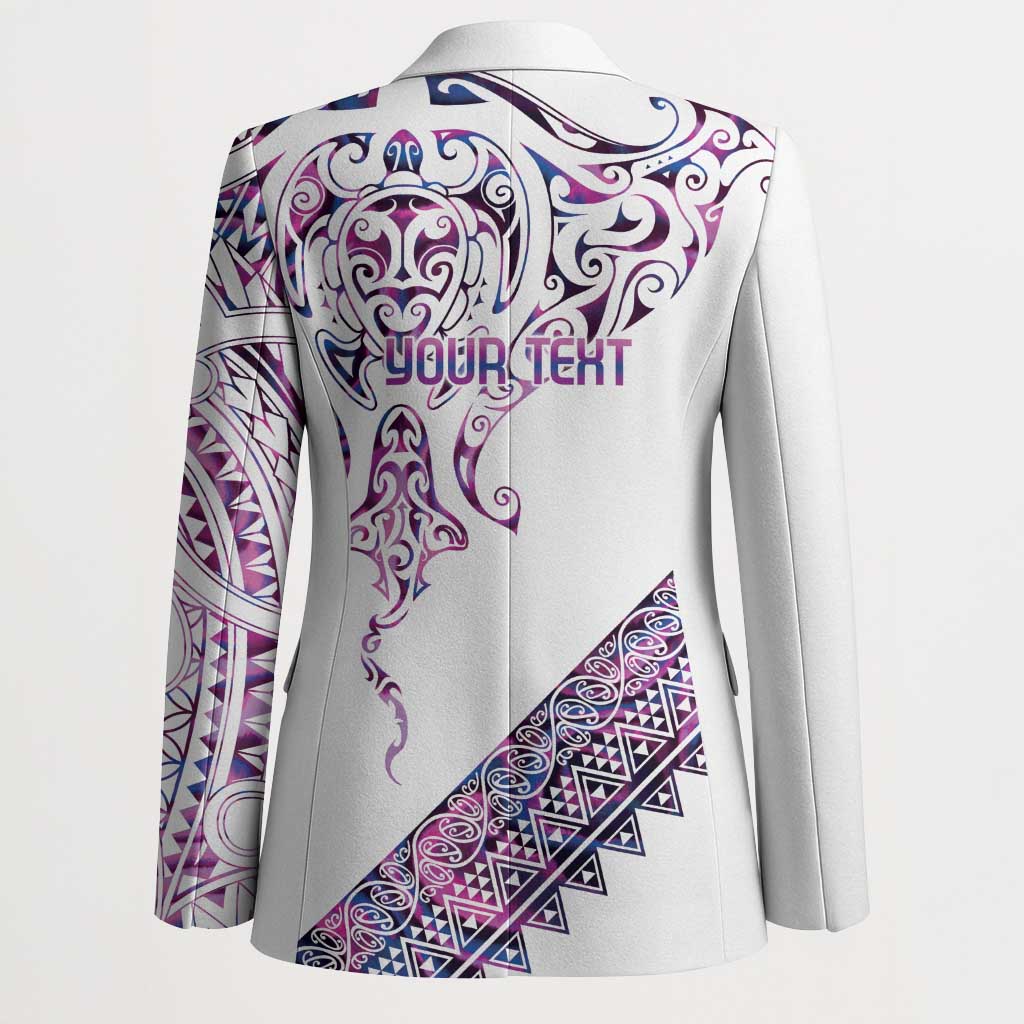 Mawhero Paua shell Kowhaiwhai Taniko Personalised Blazer Manta Ray Shark-Turtle Maori Tribal Style LT9 - Polynesian Pride