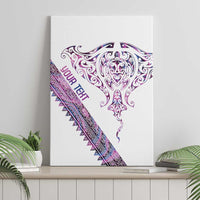 Mawhero Paua shell Kowhaiwhai Taniko Personalised Canvas Wall Art Manta Ray Shark-Turtle Maori Tribal Style